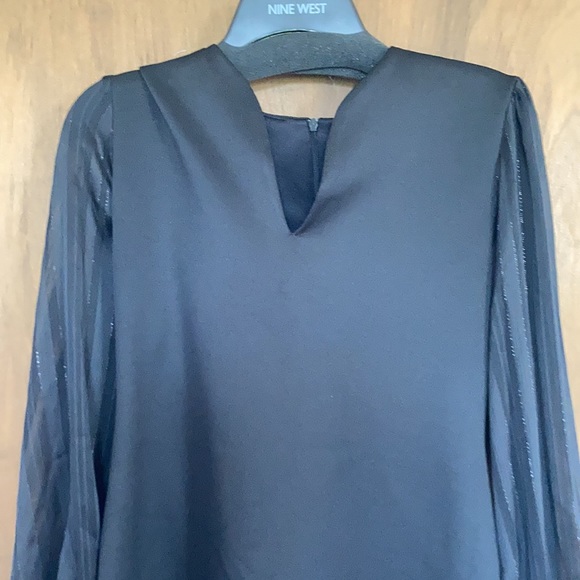 Connected apparel black dress sleeves w sheer stripes 6P 6 petite - Picture 6 of 15